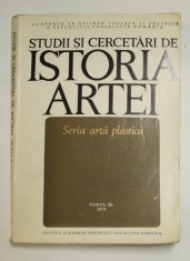 STUDII SI CERCETARI DE ISTORIA ARTEI - SERIA ARTA PLASTICA , TOMUL 26 , 1979 * PREZINTA URME DE UZURA