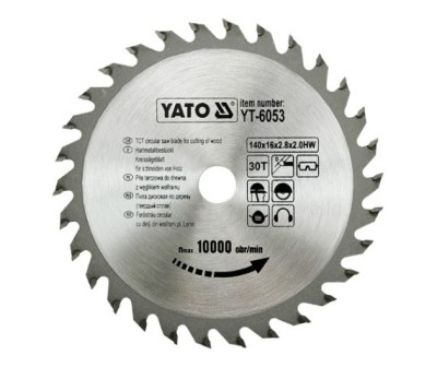 Disc fierastrau wolfram pentru lemn 140 mm x 30T YATO foto