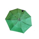 Umbrela Pliabila, cu maner retractabil. Verde cu model