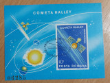 Romania 1986 - Colita Cometa Halley stampila prima zi