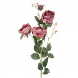 Floare Artificială Trandafir, Tulpină Lungă, 85cm, Culoare Roz, Oem
