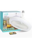 Cumpara ieftin Ceiling fan with LED lighting, Multifunctional, 21W lamp, 3 light colors, White