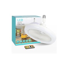Ceiling fan with LED lighting, Multifunctional, 21W lamp, 3 light colors, White