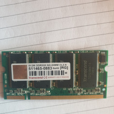 ram DDR1 - pentru laptop - 512 Mb - Transcend