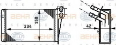 Radiator incalzire interior RENAULT CLIO II (BB0/1/2, CB0/1/2) (1998 - 2005) HELLA 8FH 351 311-031 foto