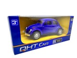 Macheta Volkswagen Beetle 1:32 replica metal albastra lumini si sunete usi deschise