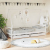 Cadru de pat cu sertare de copii, alb, 90x200 cm lemn masiv pin GartenMobel Dekor, vidaXL