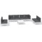 Set mobilier de gradina cu perne, 9 piese, lemn masiv de pin