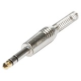 Conector de lipit jack stereo 6.35mm tata, Hicon HI-J63S02