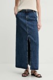 G-Star fustă jeans culoarea bleumarin, maxi, drept, D25979-D788