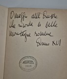 Carte cu autograf Aurelio Garobbio Retiche Pievi 1936 Versuri limba italiana