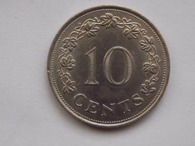 10 CENTS 1972 MALTA-XF foto