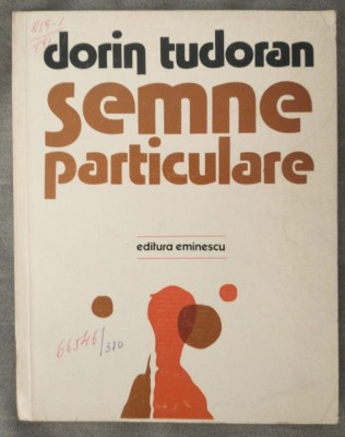 Dorin Tudoran - Semne particulare (versuri) (1979) foto