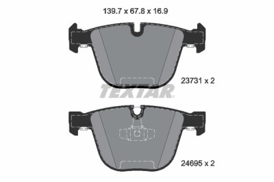 TEXTAR 2373101 Q+ set placute frana,frana disc foto
