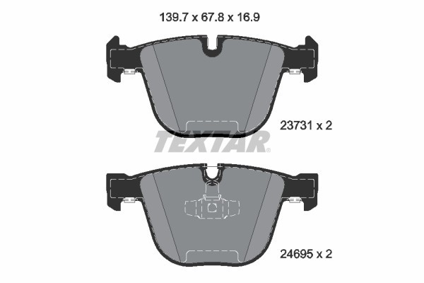 TEXTAR 2373101 Q+ set placute frana,frana disc