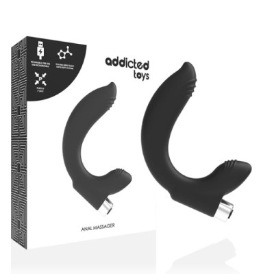 ADDICTED TOYS - PROSTATIC VIBRATOR RECHARGEABLE MODEL 7 - BLACK foto