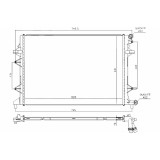 Radiator racire Vw Jetta (1b) Hybrid, 04.2011- Motor 1, 4 Tsi 110kw Benzina/Electric, tip climatizare cu/fara AC, cutie M/A, cu conectori rapizi intr, SRLine