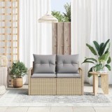 vidaXL Canapea de grădină cu pernă Bej 120 x 62 x 69cm poliratan 42006765