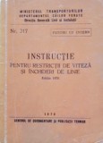 INSTRUCTIE PENTRU RESTRICTII DE VITEZA SI INCHIDERI DE LINIE CFR