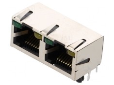 Soclu RJ45 Cat5e Ecranat Dublu cu LED 8P8C