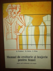 Manual de eroitorie si lenjerie pentru femei - H. Waldner, M. Ciutea foto