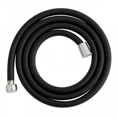 Furtun de dus din silicon Fleko, 175 cm, flexibilitate si durabilitate, finisaj mat, Negru foto