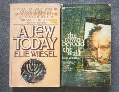 Elie Wiesel dedicație autograf - A Jew Today + The Town Beyond the Wall