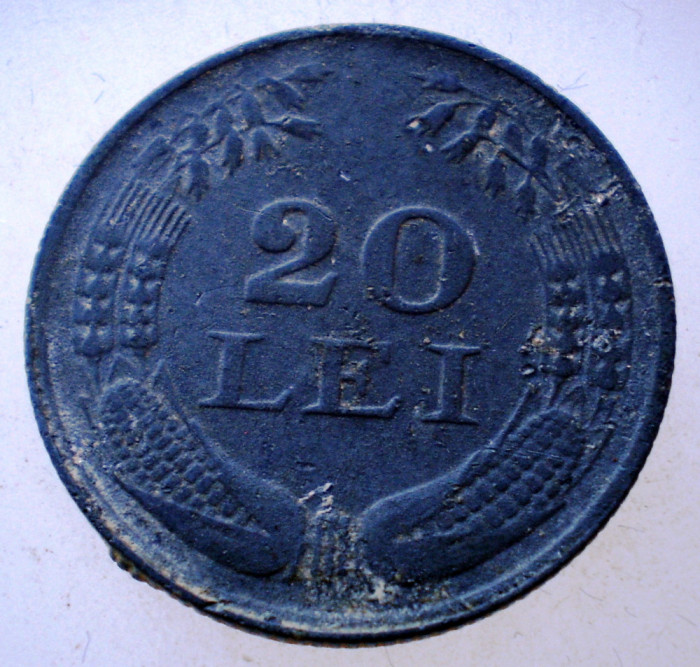 7.043 ROMANIA WWII MIHAI I 20 LEI 1943