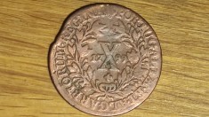 Portugalia -moneda colectie f rara- 10 reis 1799 -Regina Maria I- senzationala ! foto
