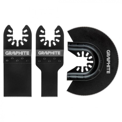 Panza/lama fierastrau, pentru multifunctional, cu carbura tungsten,&amp;nbsp;pentru&amp;nbsp;lemn, 3 buc, Graphite foto