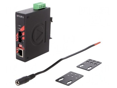 Media Convertor Ethernet/Fibră Optică Multimod 12-48VDC foto