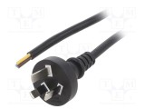Cablu 3x1mm2 AS/NZS 3112 LIAN DUNG, mufă, PVC, 3m, negru, 10A