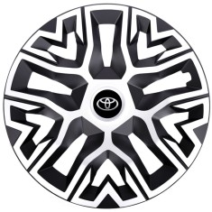 Set 4 Capace Roti 16 inchi (R16), Best Alb-Negru, Compatibile Cu Toyota foto