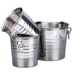 Frapiera gheata inox cu manere, cleste de gheata inclus
