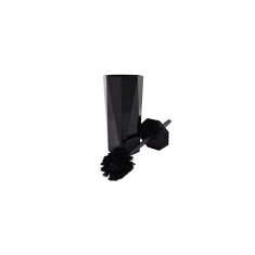 Set perie wc cu suport, model diamant, negru, Sepio
