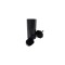 Set perie wc cu suport, model diamant, negru Sepio