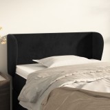 Tablie Pat Gossi Neagra Catifea 83x23x78/88cm, Aripioare, Inaltime Reglabila, Suport Spate, Design Elegant