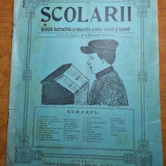 Revista veche pentru copii - SCOLARII - iunie 1915 - povesti,jocuri,poezii