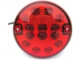 Lampa Ceata LED Rotunda 12-24V, 140mm, IP67, Rosu, Universala, Auto, Camion, Remorca, 30000h