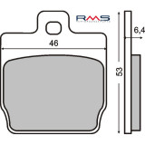 Placute frana MBK Nitro 50cc 1997&gt;, Rms