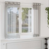 VidaXL Perdele Voile cu Oelii 2 buc Gri deschis 140x175 cm