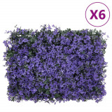 Gard din frunze artificiale,&nbsp;6 buc., violet, 40x60 cm GartenMobel Dekor, vidaXL