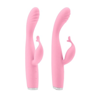 Luxe Skye - Vibrator iepuraș, roz, 18.8 cm foto