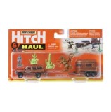 Cumpara ieftin Set 2 vehicule Matchbox Hitch&amp;Haul - MBX Rodeo 1988 Jeep Wagoneer Mbx Pony Trailer, scara 1:64
