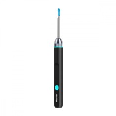 Otoscop Smart Slim curatare urechi, Emeszon&reg;, pentru Copii si Adulti, Camera 5MP HD 1080p, IP67, LED, WIFI, acumulator, negru