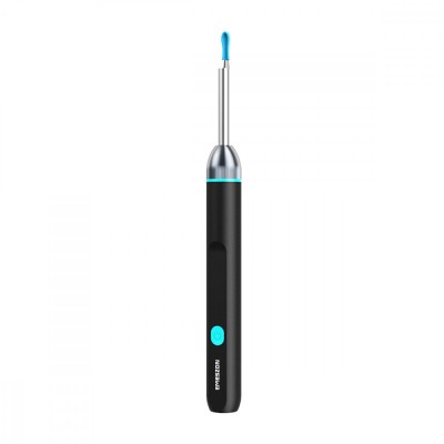 Otoscop Smart Slim curatare urechi, Emeszon&amp;reg;, pentru Copii si Adulti, Camera 5MP HD 1080p, IP67, LED, WIFI, acumulator, negru foto