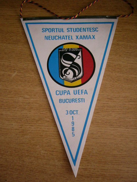 M3 C7 - Tematica sport fotbal - Sportul Studentesc - Neuchatel Xamax -3 oct 1985