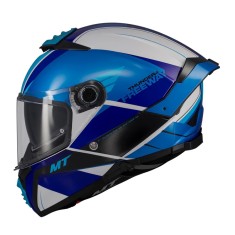 Casca integrala MT Thunder 4 SV Freeway A17 albastru lucios (ochelari soare integrati) - tip viziera: MT-V-28B - Albastru lucios, L (59/60cm)