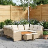 vidaXL Seturi de mobilier cu pernă 8 pcs Bej și crem Ratan PE 3422199