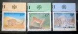 Kazahstan 1998 pisica de nisip, r&acirc;s, lynx, leopardul de zăpadă, fauna animale sălbatice serie 3v nestampilata